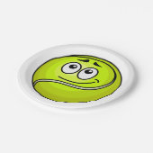 Tennis Ball Face Papieren Bordje (Gekanteld)