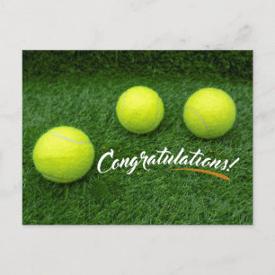Tennis ball feliciteert groen briefkaart