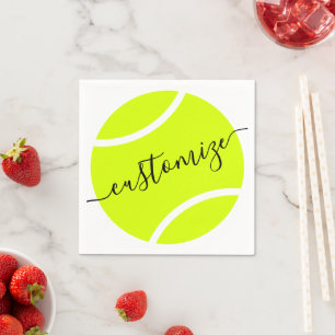 Tennis Ball - Gepersonaliseerd Manuscript Paper Co Servet