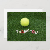 Tennis ball Hartelijk dank Briefkaart (Voorkant / Achterkant)