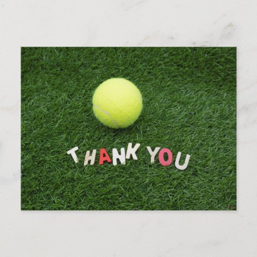 Tennis ball Hartelijk dank Briefkaart (Voorkant)