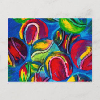 Tennis ball-illustratie briefkaart