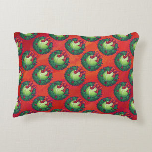 Tennis Ball in Wreath in Red Accent Kussen
