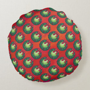 Tennis Ball in Wreath in Red Rond Kussen