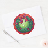 Tennis Ball in Wreath in Red Ronde Sticker (Envelop)