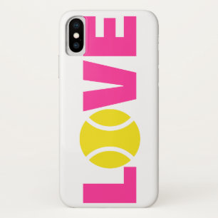 Tennis ball iPhone X hoesje. Hoesje met LOVE sloga