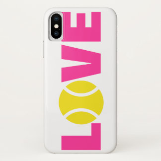 Tennis ball iPhone X hoesje. Hoesje met LOVE sloga