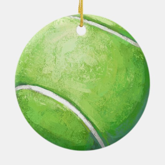 Tennis Ball Keramisch Ornament (Achterkant)