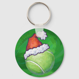 Tennis Ball-kerstgroen Sleutelhanger