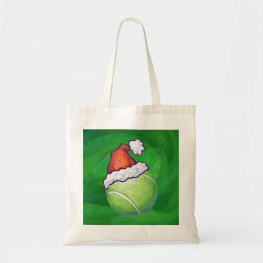 Tennis Ball-kerstgroen Tote Bag (Voorkant)