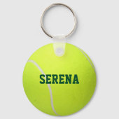 Tennis Ball Kijk Aangepaste Sleutelhanger (Achterkant)