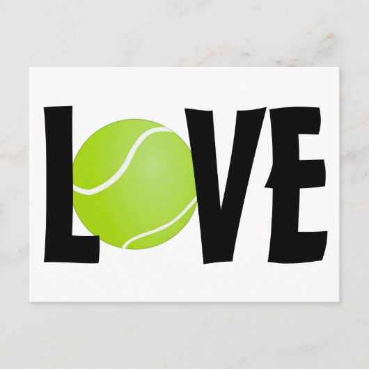 Tennis Ball LOVE Briefkaart (Voorkant)
