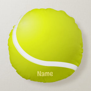 Tennis Ball met naam Rond Kussen