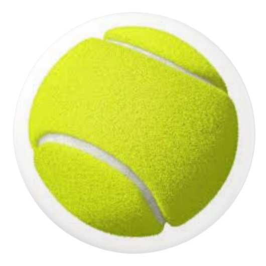 Tennis Ball op keramische Knobs en pullen Knop (Voorkant)