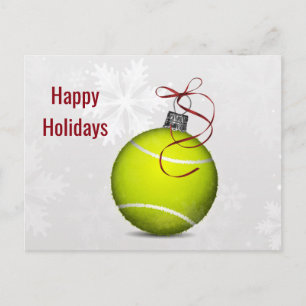 tennis ball ornament Holiday Cards Feestdagenkaart