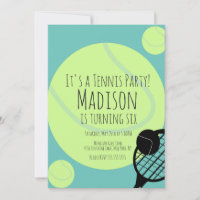 Tennis Ball Party Jeu Anniversaire Invitation