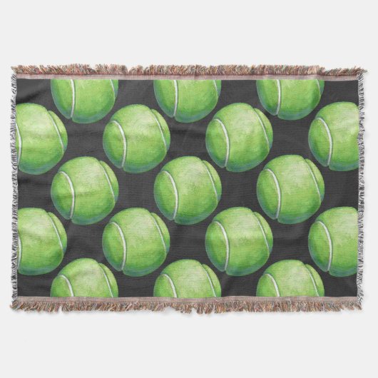 Tennis Ball Patronen Deken (Voorkant)