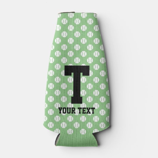 Tennis ball Patroonkoeler met aangepaste tekst Flesjeskoeler (Voorkant)