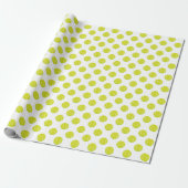 Tennis Ball Pattern | Achtergrondkleur Cadeaupapier (Uitgerold)