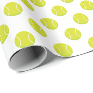 Tennis Ball Pattern   Achtergrondkleur Cadeaupapier