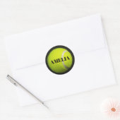 Tennis Ball Player Ronde Sticker (Envelop)
