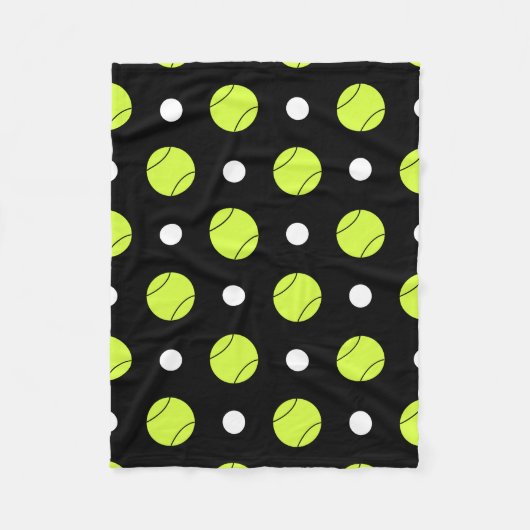 Tennis Ball Polka Dot Pattern Aangepaste achtergro Fleece Deken (Voorkant)