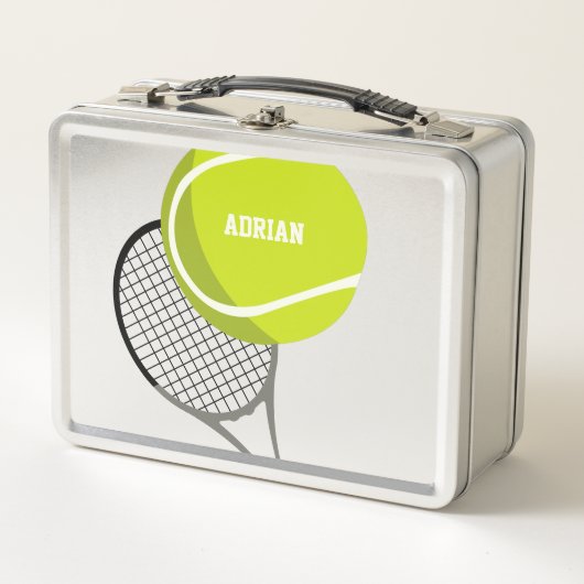 Tennis Ball & Racket Racquet, gepersonaliseerd (Voorkant)