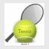 Tennis Ball Racquet Design Sticker (Vel)