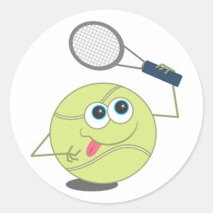 Tennis Ball Ronde Sticker