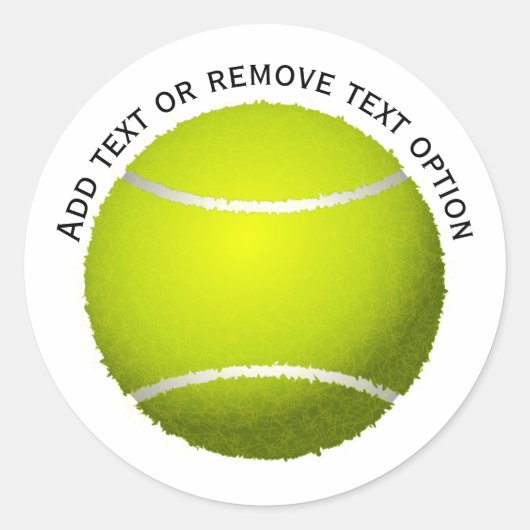 Tennis Ball Ronde Sticker (Voorkant)