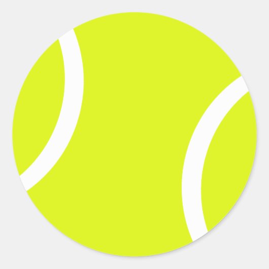Tennis Ball Ronde Sticker (Voorkant)
