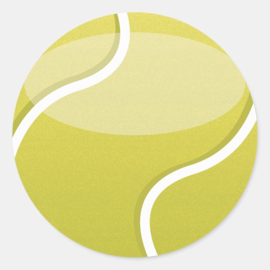 Tennis Ball Ronde Sticker (Voorkant)