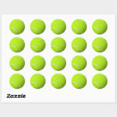 Tennis Ball Round Sticker (Vel)