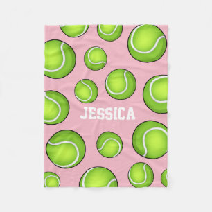 Tennis Ball Soft Pink Fleece Deken