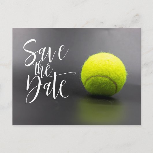 Tennis Ball sparen de Datum Briefkaart (Voorkant)