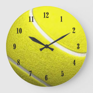 Tennis Ball Sport met zwarte nummers Grote Klok