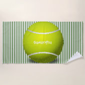 Tennis Ball Stripes Design Plage Serviette (Devant)