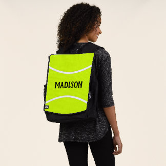 Tennis Ball Texte personnalisé Gras Face sac