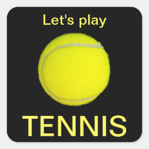 Tennis ball vierkante sticker