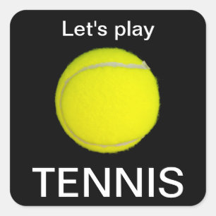 Tennis ball vierkante sticker