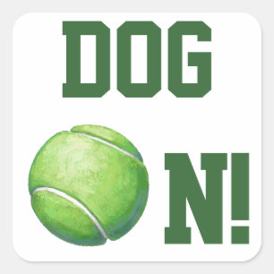 Tennis Ball Vierkante Sticker