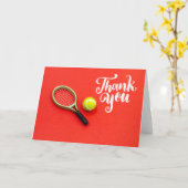 Tennis balle avec mot carte de remerciements (Fleur jaune)