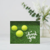 Tennis balle avec mot carte de remerciements (Debout devant)