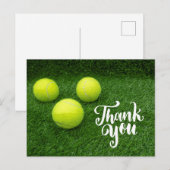 Tennis balle avec mot carte de remerciements (Devant / Derrière)