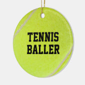 Tennis Baller Keramisch Ornament (Links)