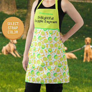 Tennis Balls Botten Artwork Pattern Pet Care Schort