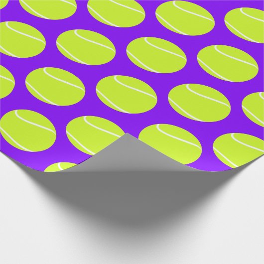 Tennis Balls Custom Background Color Sports Party Cadeaupapier (Hoek)