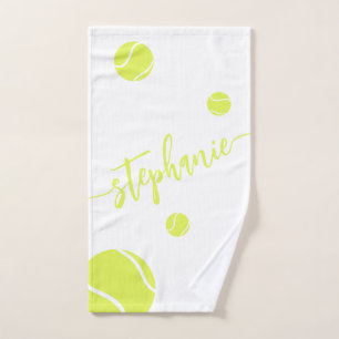 Tennis Balls Nom du script Personnalisé Blanc