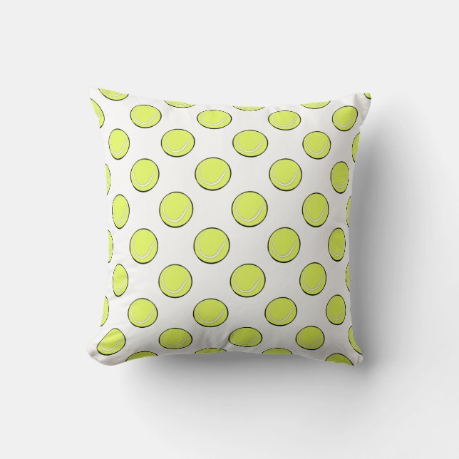 Tennis Balls Seamless Pattern Kussen (Voorkant)