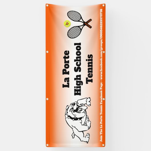 Tennis-banner van de middelbare school spandoek (Verticaal)